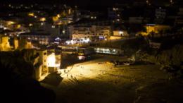 The Bay in Praia do Carvoeiro. Taken with Canon 550d and Nikon 35mm f1.8 with Nikon G to
									 Canon EOS adaptor. The mild tiltshift effect was again done with the graduated filters in Camera Raw 7.1